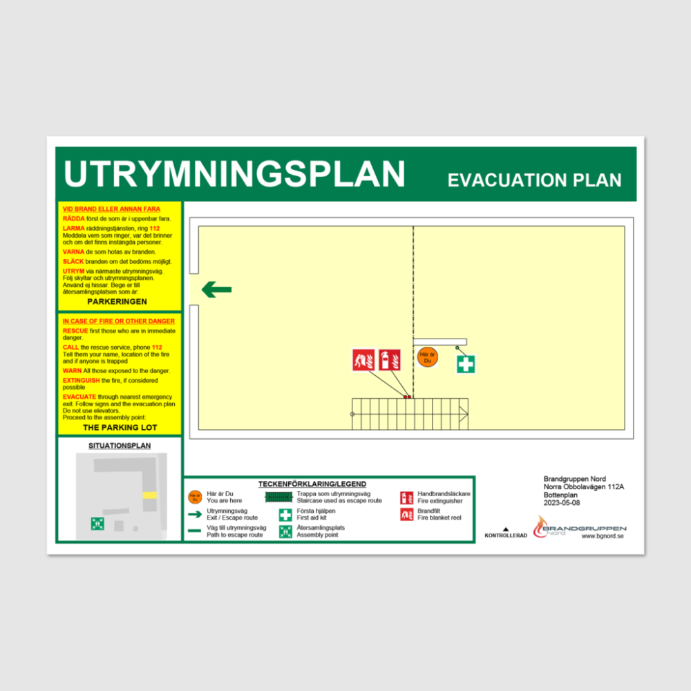 UTP facket bottenplan